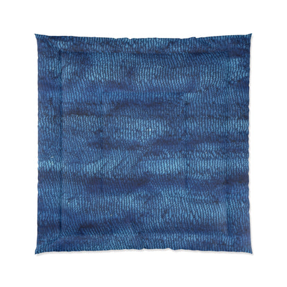 Blue Spectrum: Denim-Inspired Fabric Light to Dark - Comforter