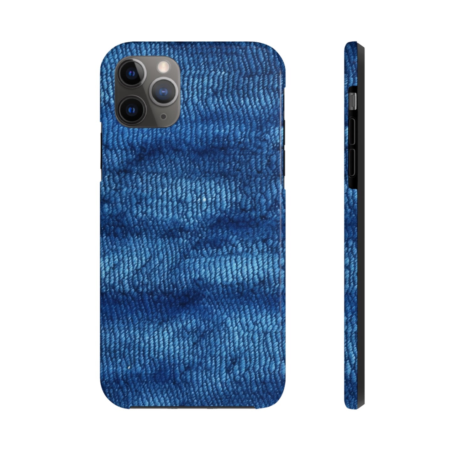 Blue Spectrum: Denim-Inspired Fabric Light to Dark - Tough Phone Cases