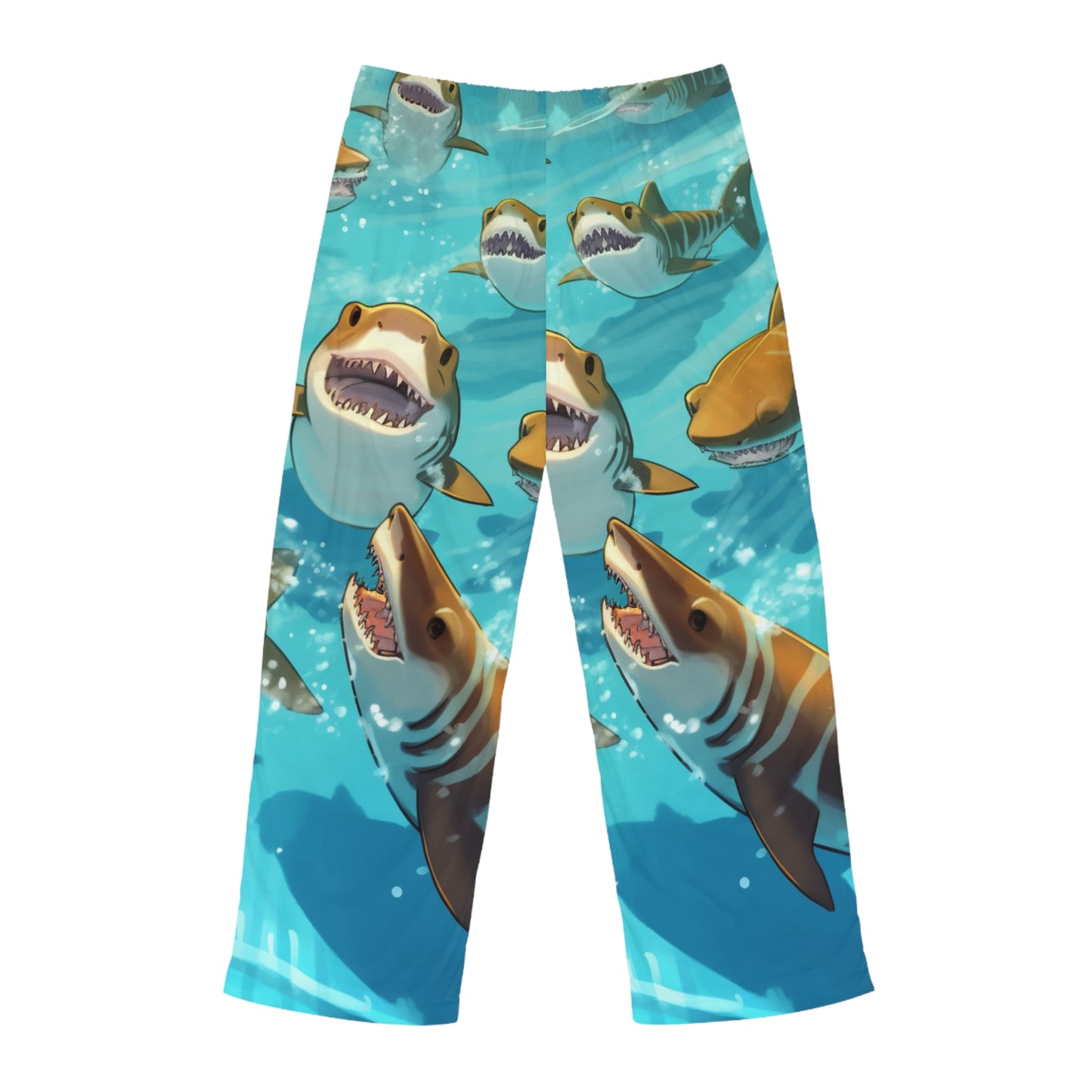 Tiburón tigre: fauna marina oceánica - Submarino - Pantalones de pijama para hombre (AOP) 