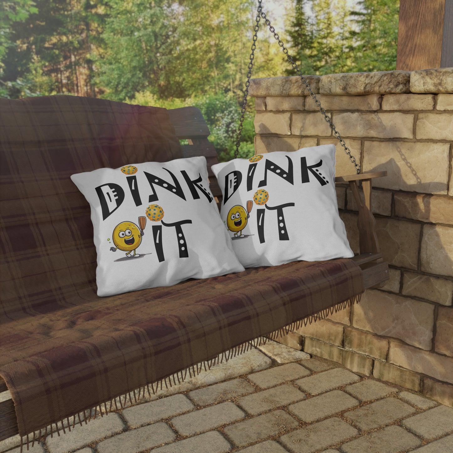 Pickleball Dink It: Sport Strategy Game Style - Gift Enthusiasts & Players - Outdoor Pillows