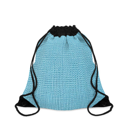 Bright Aqua Teal: Denim-Inspired Refreshing Blue Summer Fabric - Drawstring Bag