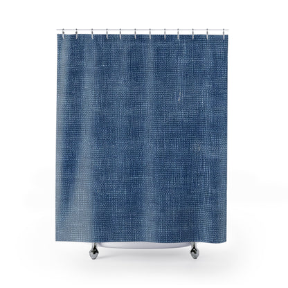 Outdoor Bass Boat Style - Denim Design Artwork - Shower Curtains