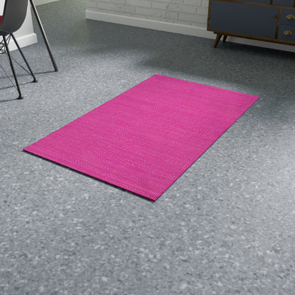 Hot Neon Pink Doll Like: Denim-Inspired, Bold & Bright Fabric - Dobby Rug