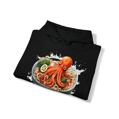 Ramen Octopus Bowl Anime Japanese Traditional Style - Unisex Heavy Blend™ Hooded Sweatshirt