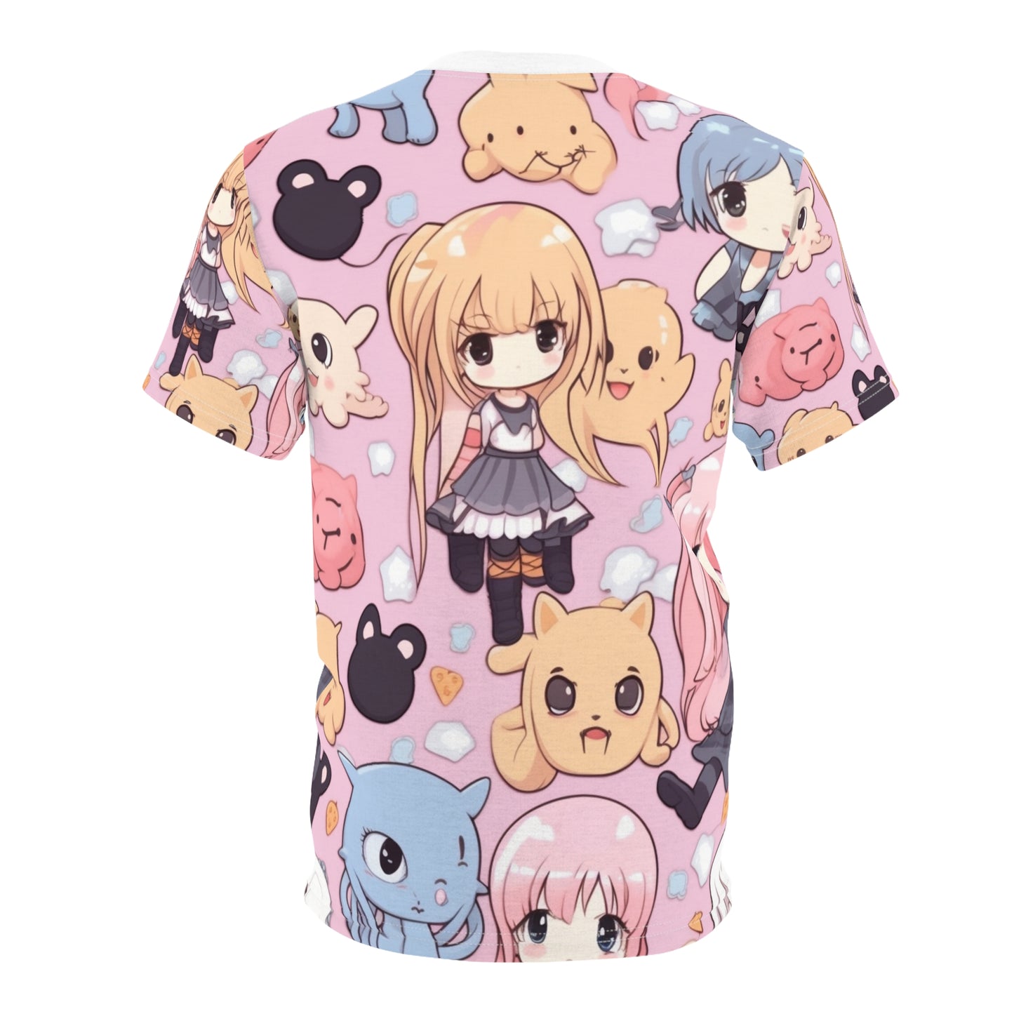 Kawaii Anime Girls: キュートで愛らしいマンガにインスパイアされたデザイン - ユニセックス カットソー Tシャツ (AOP) 