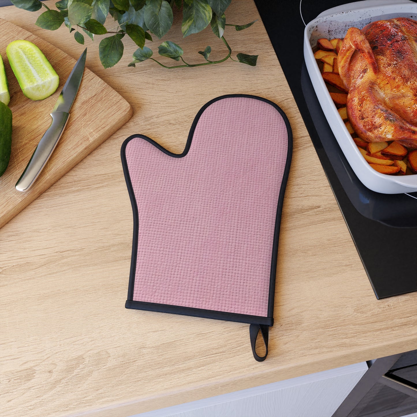 Blushing Garment Dye Pink: Denim-Inspired, Soft-Toned Fabric - Oven Glove