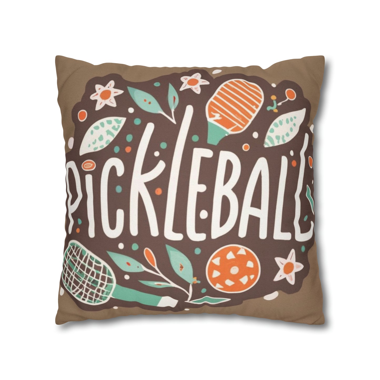 Pickleball Boho Graphic - Sport Gift - Spun Polyester Square Pillow Case