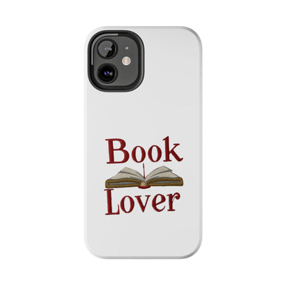 Open Book Embroidery Art: Book Lover Text for Avid Readers - Tough Phone Cases