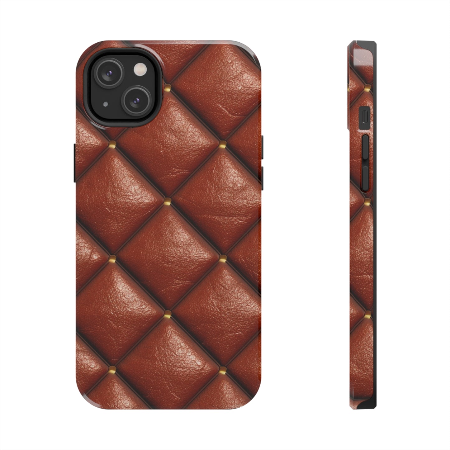 Brown Leather Cognac Pattern Rugged Durable Design Style - Tough Phone Cases