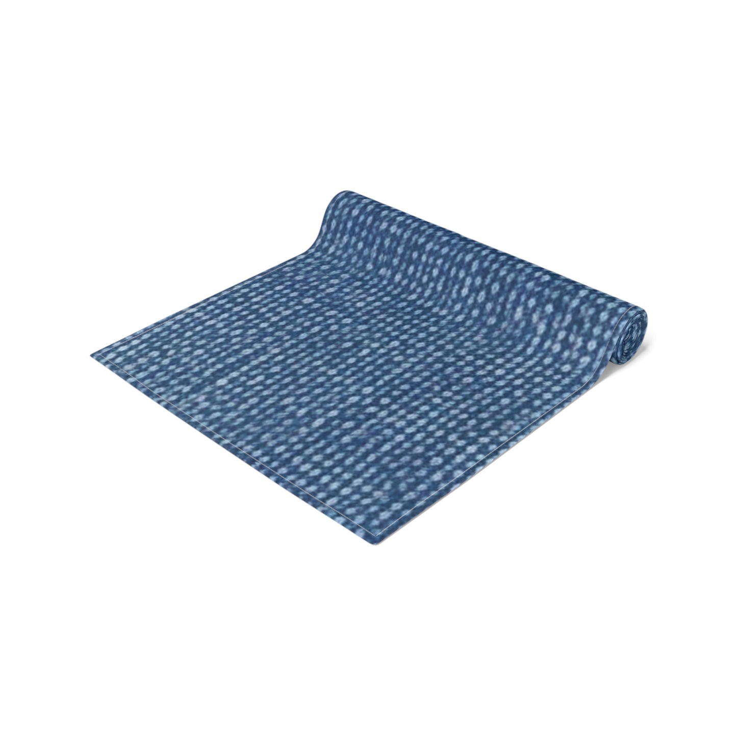 Denim-Inspired Design - Distinct Textured Fabric Pattern - Table Runner (Cotton, Poly)