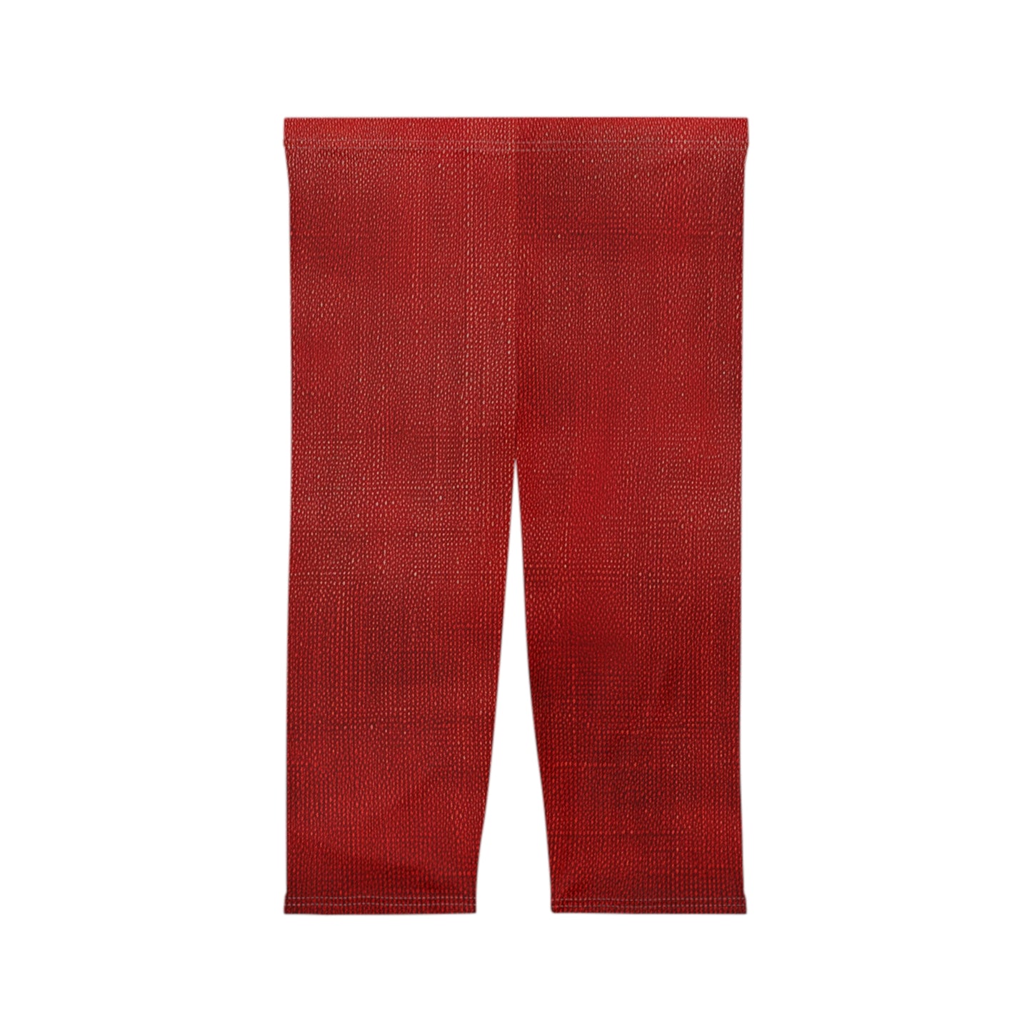 Juicy Red Berry Blast: Denim Fabric Inspired Design - Women’s Capri Leggings (AOP)