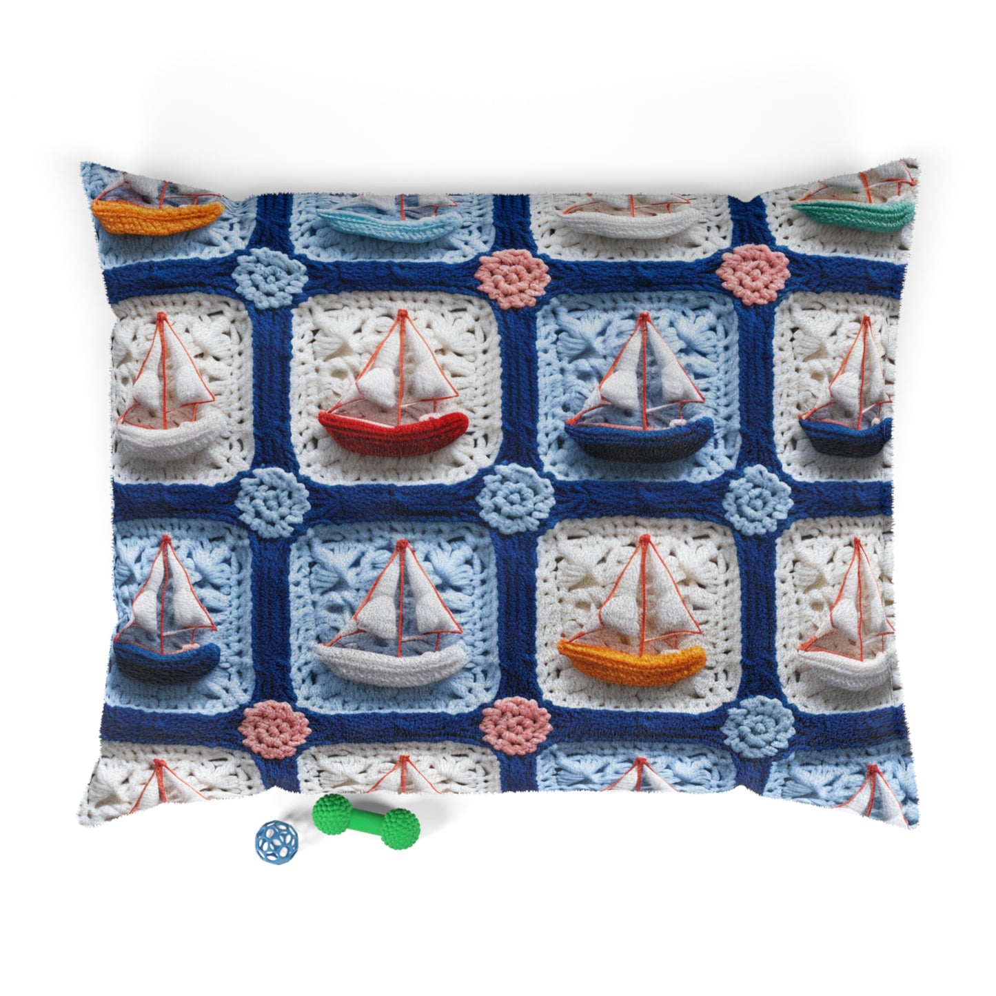 Crochet Boat Ship Sea Vessel Ocean Beach Travel Yacht Design - Dog & Pet Bed