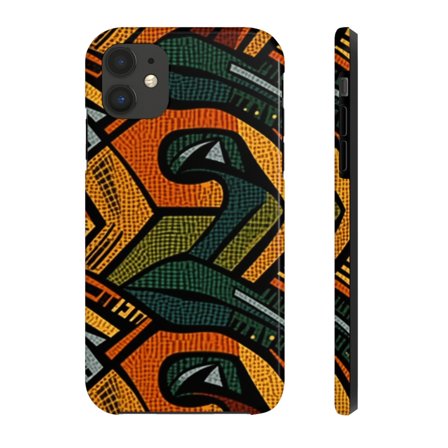1960-1970s Style African Ornament Textile - Bold, Intricate Pattern - Tough Phone Cases