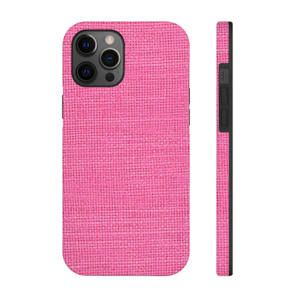 Doll-Like Pink Denim Designer Fabric Style - Tough Phone Cases