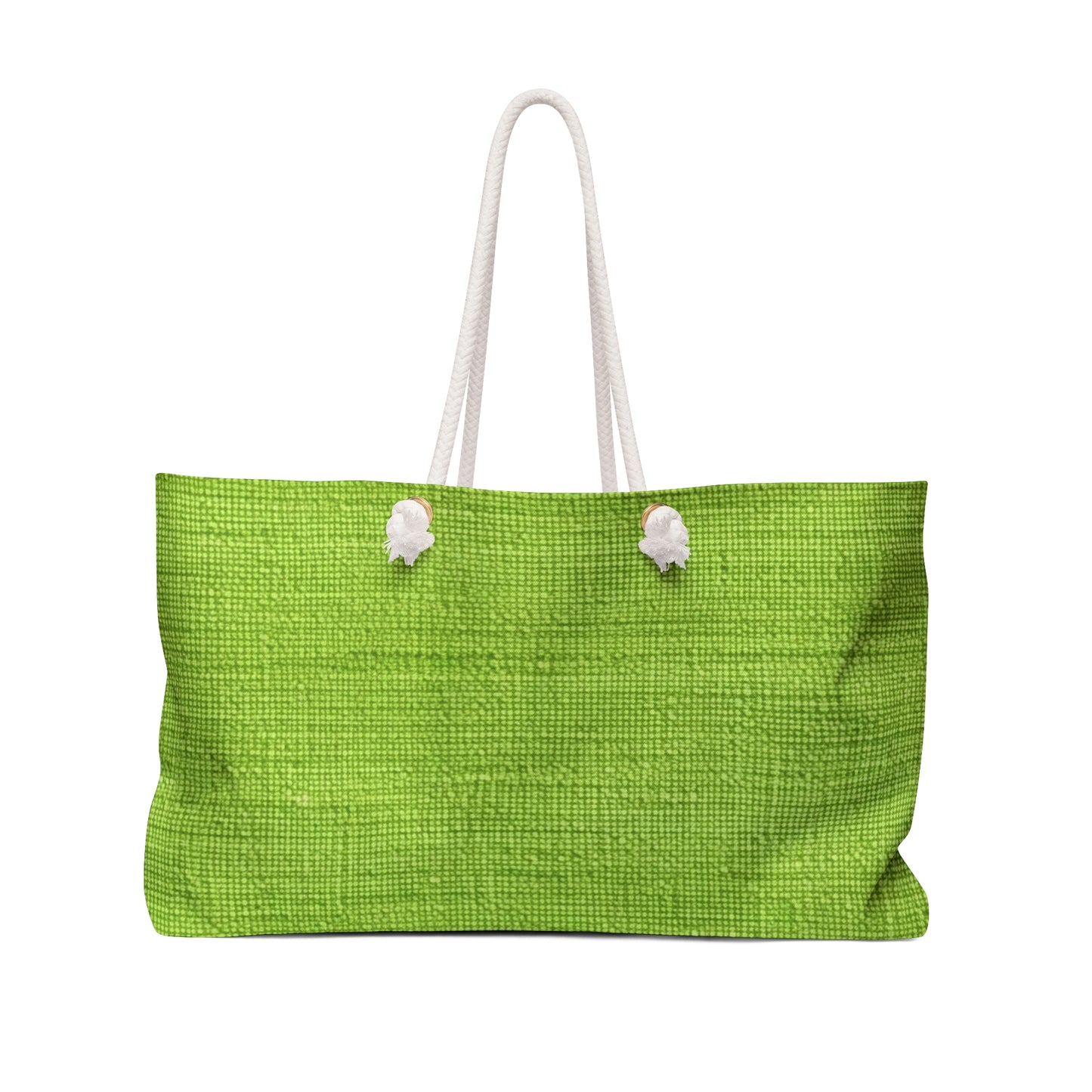 Lush Grass Neon Green: Denim-Inspired, Springtime Fabric Style - Weekender Bag