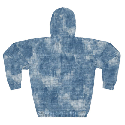 Azul descolorido descolorido: tela de estilo inspirada en la mezclilla - Sudadera con capucha unisex (AOP)