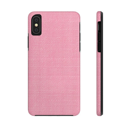 Pastel Rose Pink: Denim-Inspired, Refreshing Fabric Design - Tough Phone Cases