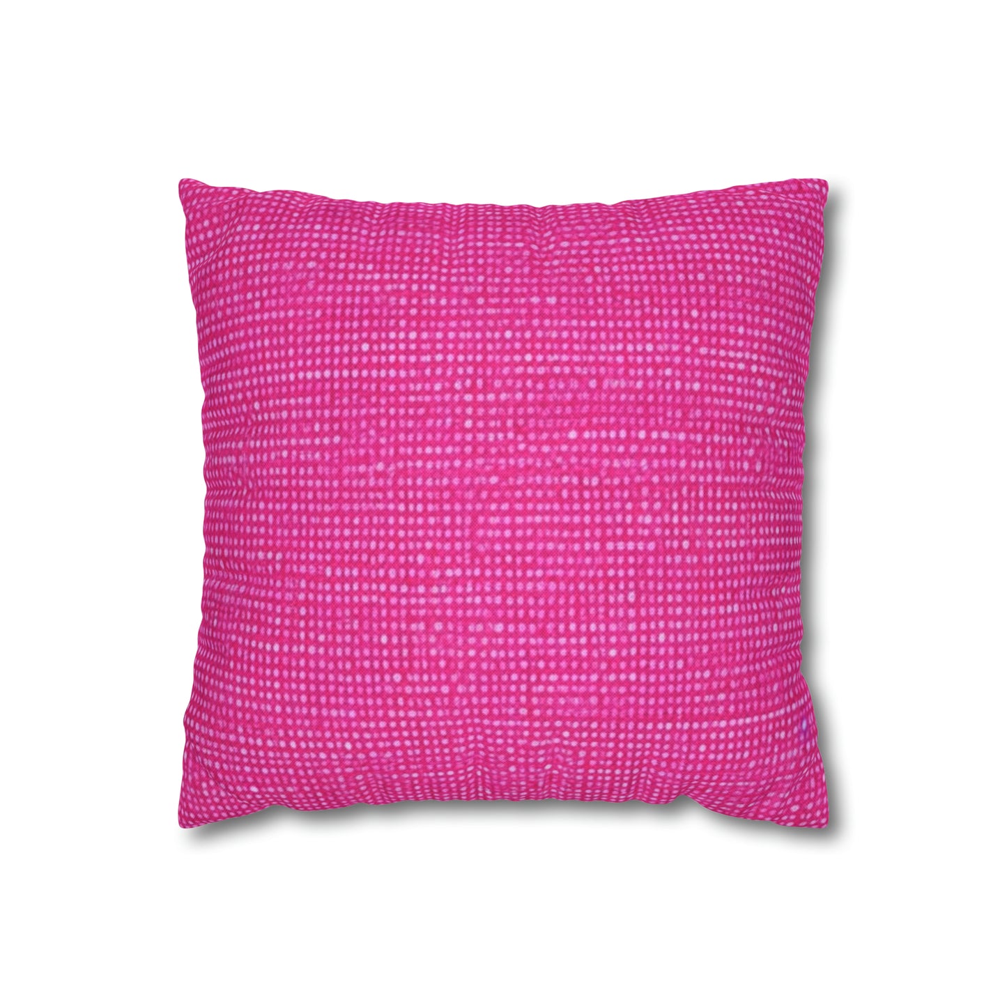 Hot Neon Pink Doll Like: Denim-Inspired, Bold & Bright Fabric - Spun Polyester Square Pillow Case