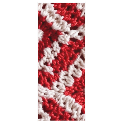 Cálido tejido de crochet rojo y blanco de invierno: diseño de textura cinematográfico elegante - Papel de regalo 