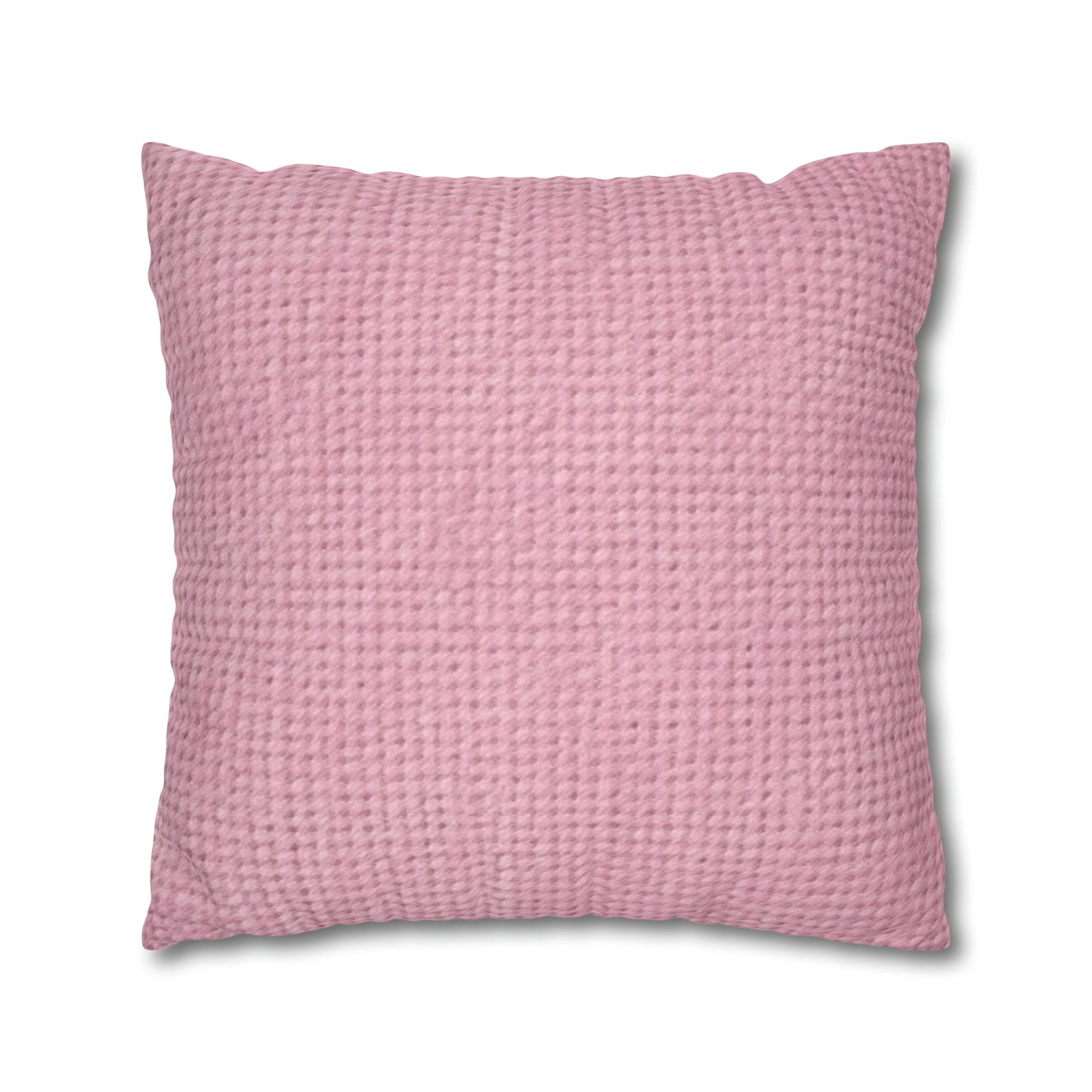 Blushing Garment Dye Pink: tela de tonos suaves inspirada en la mezclilla - Funda de almohada cuadrada de poliéster hilado