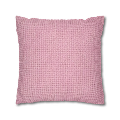 Blushing Garment Dye Pink: tela de tonos suaves inspirada en la mezclilla - Funda de almohada cuadrada de poliéster hilado