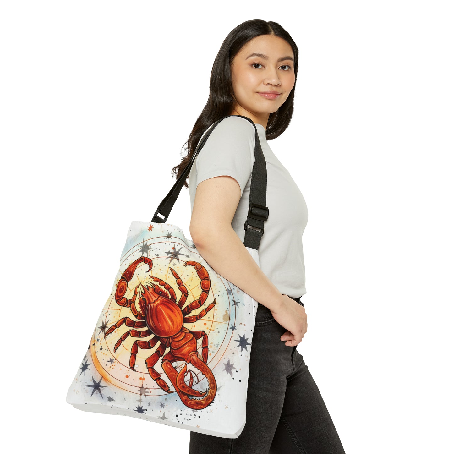 Prickly Scorpio Astrology - Sharp Zodiac Scorpion Celestial Horoscope - Adjustable Tote Bag (AOP)