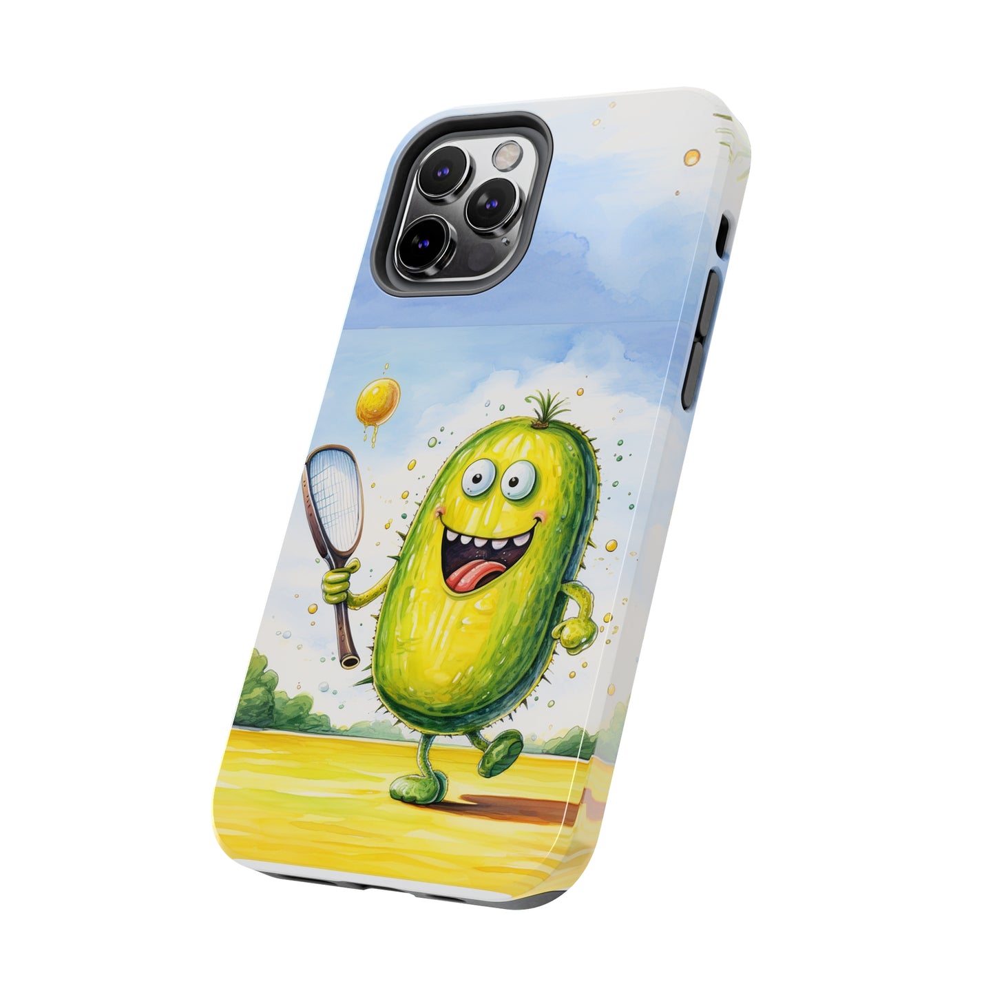 Pickleball Sport: Athletic Pickle Playing Game with Net and Paddle - Tough Phone Cases