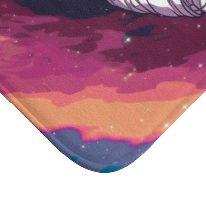 Astro Pioneer - Star-filled Galaxy Illustration - Bath Mat