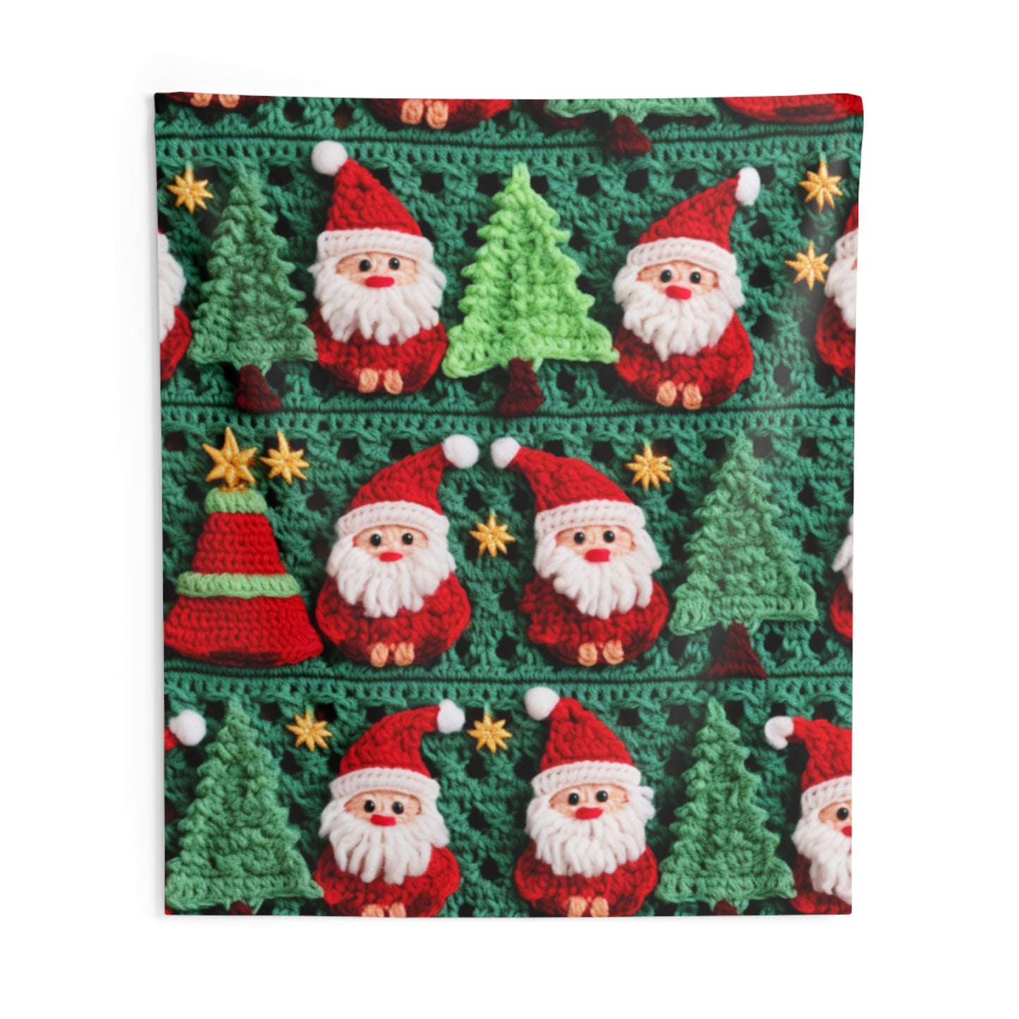 Santa Claus Crochet Pattern, Christmas Design, Festive Holiday Decor, Father Christmas Motif. Perfect for Yuletide Celebration - Indoor Wall Tapestries