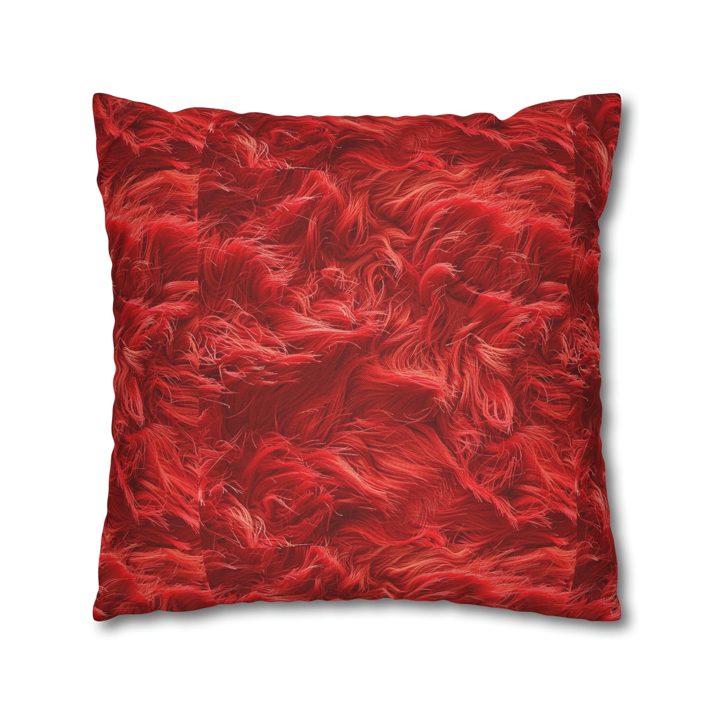 Fuzzy Infinity Case Red, Stylish Gift, Spun Polyester Square Pillowcase