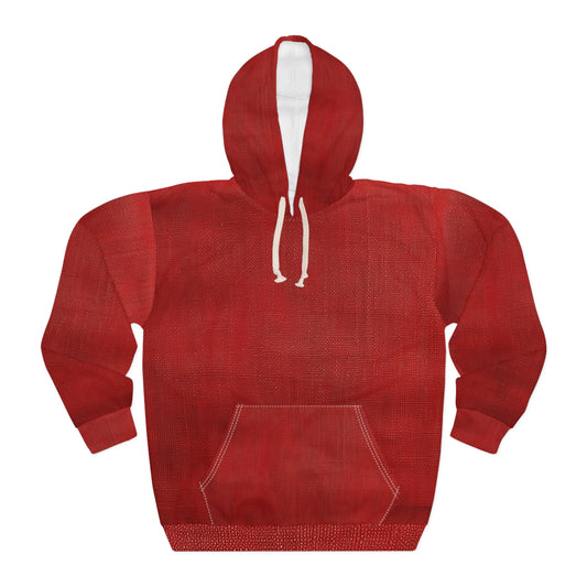 Juicy Red Berry Blast: Diseño inspirado en tela vaquera - Sudadera con capucha unisex (AOP) 