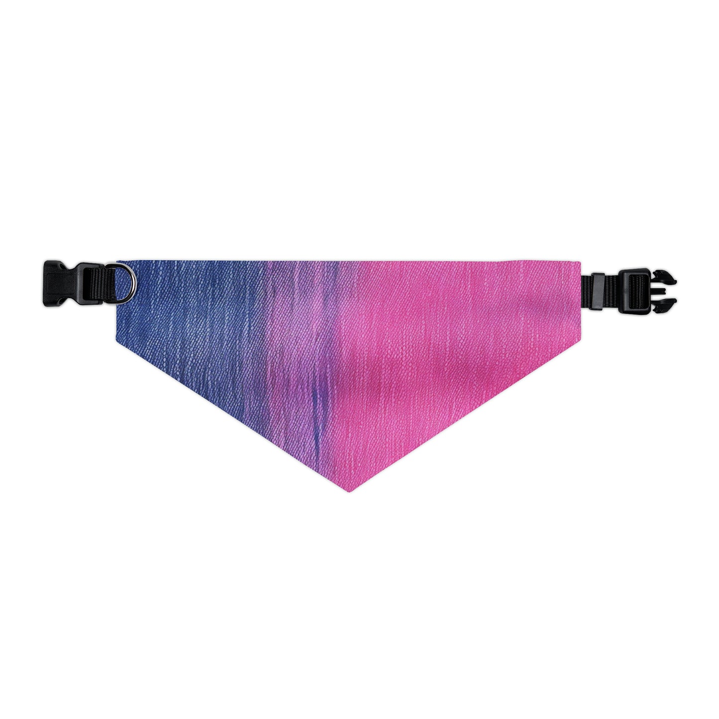 Dual Delight: Half-and-Half Pink & Blue Denim Daydream - Dog & Pet Bandana Collar