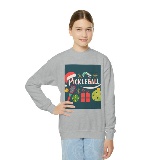 Pickleball Gift for Christmas - Youth Crewneck Sweatshirt