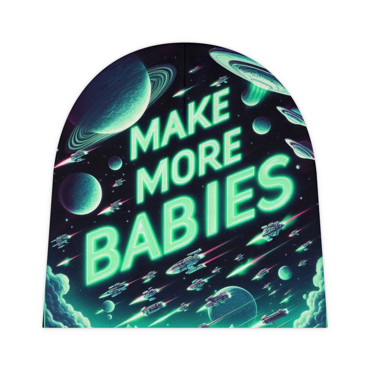 Make More Babies - X ギャラクティック スペース ムスク - ベビー ビーニー (AOP)