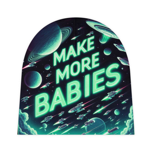 Make More Babies - X Galactic Space Musk - Baby Beanie (AOP)