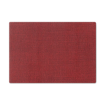 Bold Ruby Red: Denim-Inspired, Passionate Fabric Style - Cutting Board