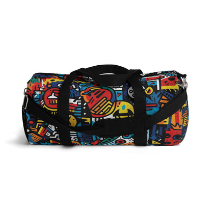 Street Art Inspired Bold Graffiti & Urban Motifs Design Duffel Bag