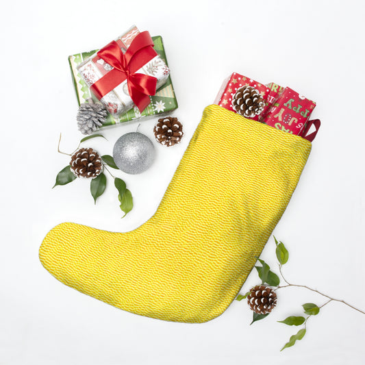 Sunshine Yellow Lemon: tela alegre, inspirada en el denim - Medias navideñas