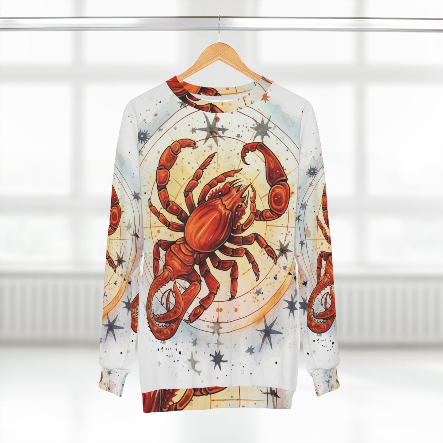 Prickly Scorpio Astrology - Sharp Zodiac Scorpion Celestial Horoscope - Unisex Sweatshirt (AOP)