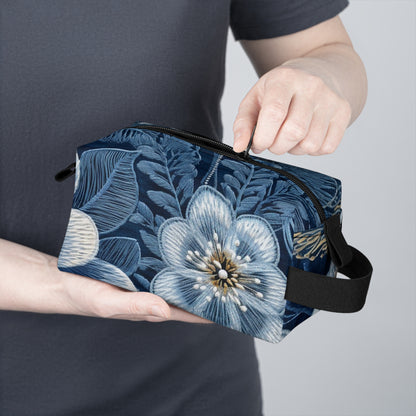 Flor Flor Bordado Floral sobre Estilo Denim - Neceser 