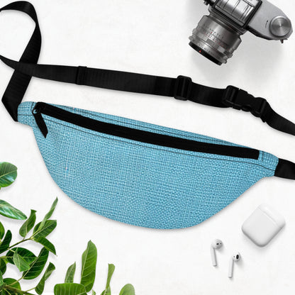 Bright Aqua Teal: Denim-Inspired Refreshing Blue Summer Fabric - Fanny Pack