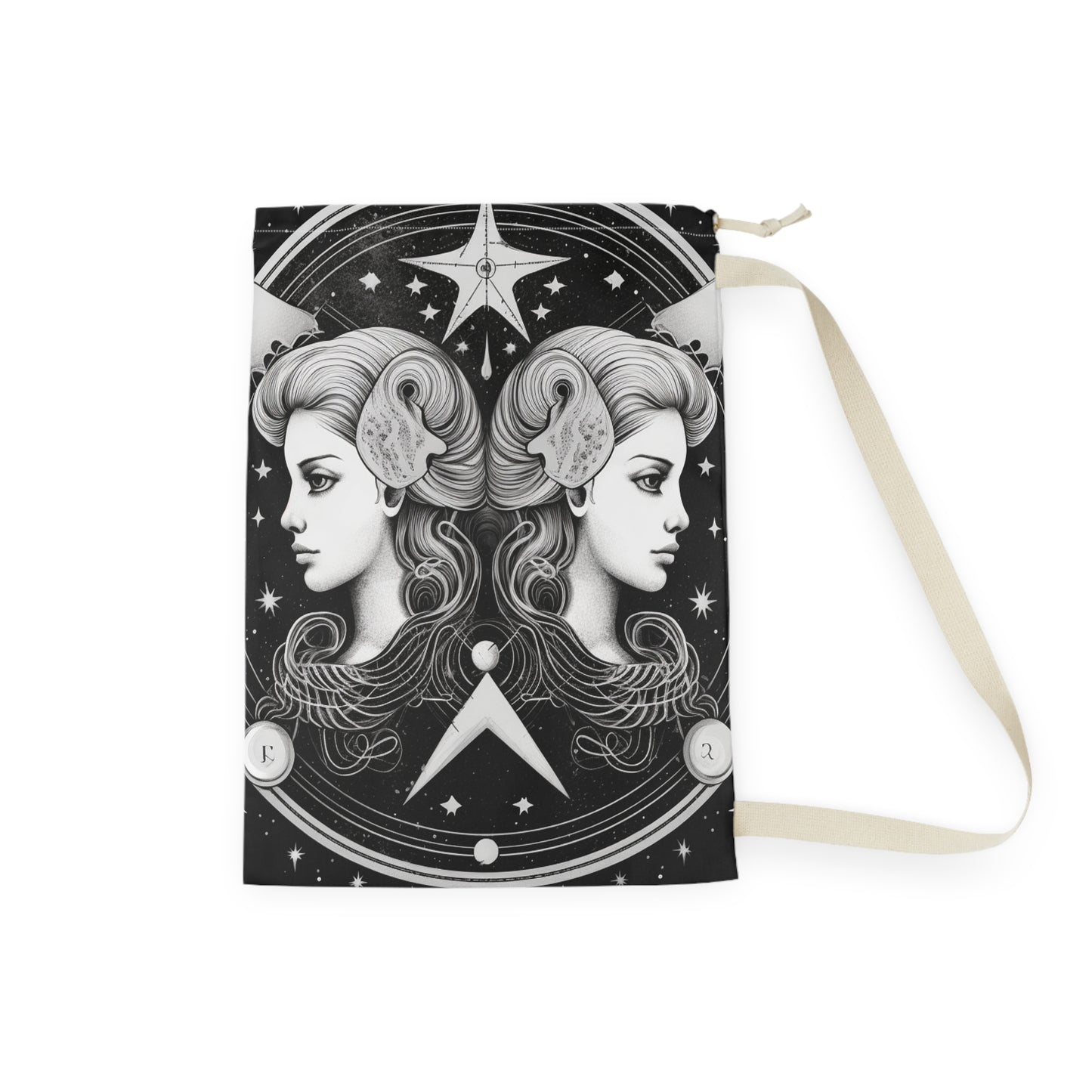 Diseño de gemelos del zodiaco Géminis - Tema de astrología celestial - Bolsa de lavandería