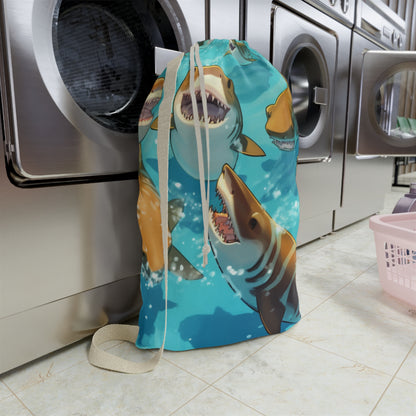 Tiger Shark: Ocean Marine Wildlife - Underwater - Laundry Bag