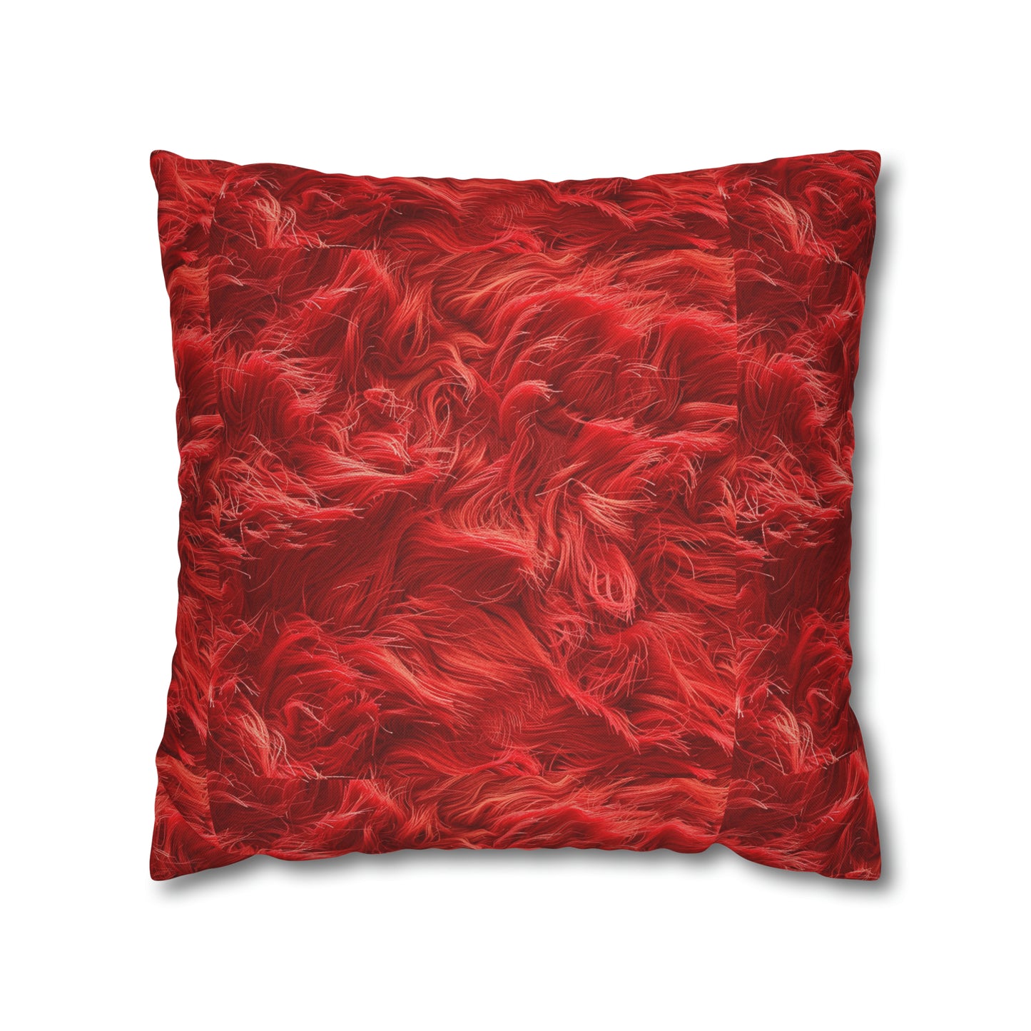 Fuzzy Infinity Case Red, Stylish Gift, Spun Polyester Square Pillowcase