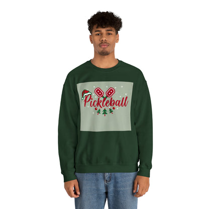 Navidad festiva de Pickleball Paddle - Sudadera unisex Heavy Blend™ Crewneck 