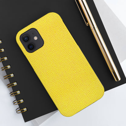 Sunshine Yellow Lemon: Denim-Inspired, Cheerful Fabric - Tough Phone Cases