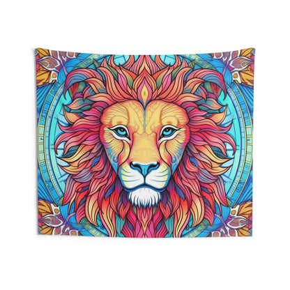 Astrological Leo - Cosmic Zodiac Constellation, Lion Symbol Art - Indoor Wall Tapestries