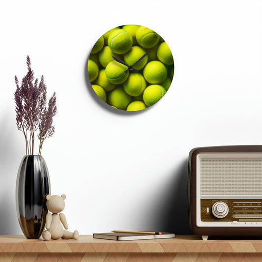 Tennis Ball Acrylic Wall Clock