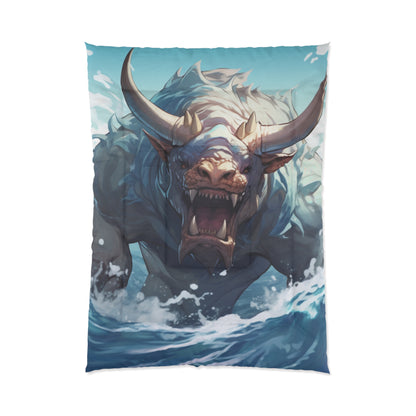 Bull Shark Fusion: Water Fantasy - Hybrid Ocean Marine Animal - Comforter