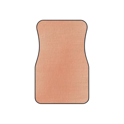 Soft Pink-Orange Peach: Denim-Inspired, Lush Fabric - Car Mats (Set of 4)